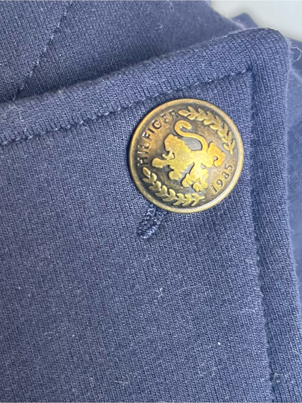 Tommy Hilfiger Navy Double-Breasted Military Blazer with Metal Crest Buttons - Picture 7 of 9
